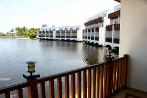 Lagoon view from connecting club room at Club Med Cancun Yucatan