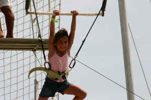 Gabriella on Trapeze at Club Med Cancun Yucatan